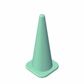 Modelo 3D do cone brilhante da estrada