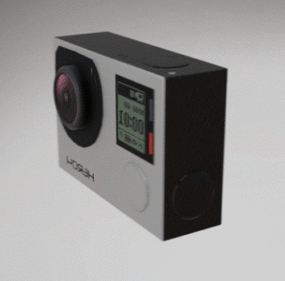 Actionkamera Gopro Hero 4 3d-modell