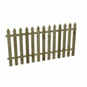Gothic Wood Fence V1 3d-modell