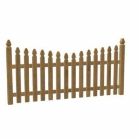 Gothic Wood Fence 3d model