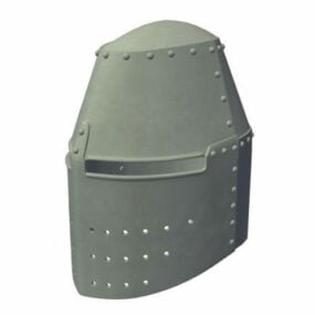 Großer Helm, mittelalterliches 3D-Modell