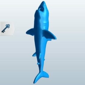 نموذج القرش الأبيض الكبير ثلاثي الأبعاد قابل للطباعة