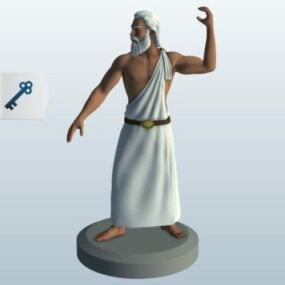 تمثال الإله اليوناني نموذج ثلاثي الأبعاد