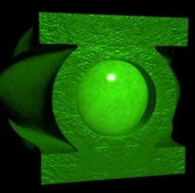 3d модель кільця Green Lantern