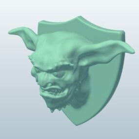 Rzeźba potwora z głową Gremlina Model 3D