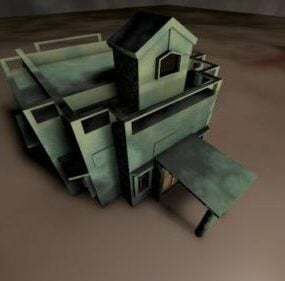 مدل سه بعدی خانه خالی از سکنه قدیمی