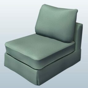 Mẫu ghế sofa đơn đơn giản 3d