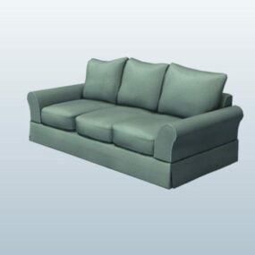 Dreisitziges Sofa im alten Stil, 3D-Modell