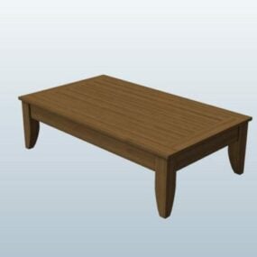 커피 직사각형 테이블 3d 모델