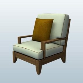Elegante sillón individual modelo 3d
