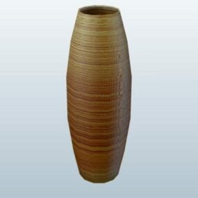 Modelo 3d de material de terracota para vaso