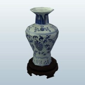 Kinesisk gammel Qing Vase 3d-modell