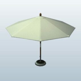 Modelo 3d de guarda-chuva de praia ao ar livre