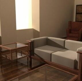 Hall Space Living Room 3d model