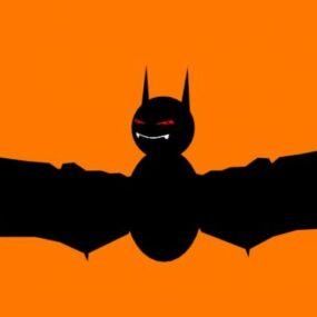 Modello 3d del personaggio del pipistrello di Halloween