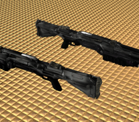 Modelo 4d de arma de espingarda Halo 3