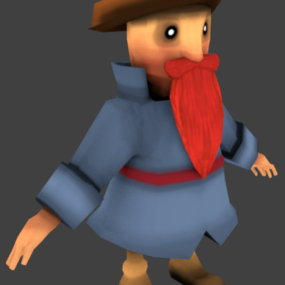 Håndmalet Pirate Character 3d-model
