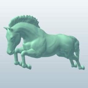 Escultura de salto de caballo modelo 3d