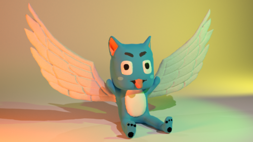 Happy Fairy Tail Cartoon Character Free 3d Model Dae Open3dmodel 4640
