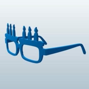 نظارات عيد ميلاد سعيد نموذج 3D