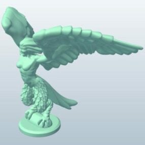 Harpy Statue 3d-malli