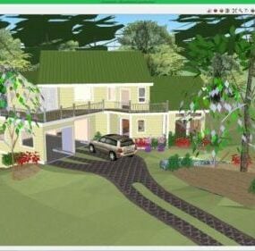 Modelo 3d da Residência da Casa Florestal