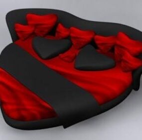 Heart Shaped Bed 3d model