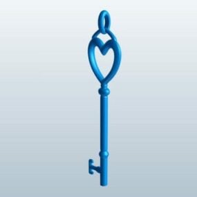 Τρισδιάστατο μοντέλο Heart Key Figurine
