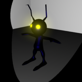 نموذج شخصية النملة بلا قلب ثلاثي الأبعاد