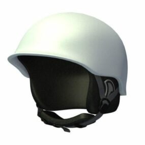White Construction Helmet 3d model