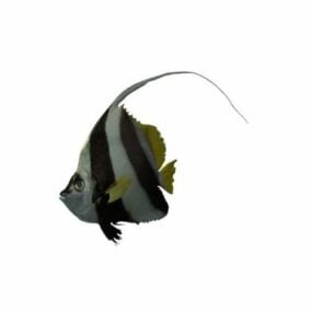Modello 3d animale pesce farfalla