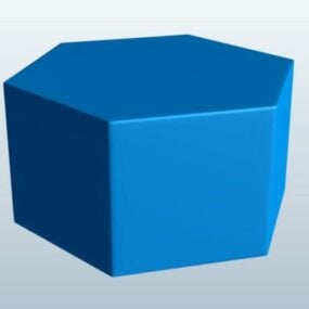 Boîte à prisme hexagonale modèle 3D