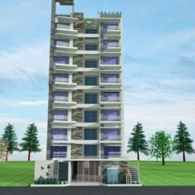 High Rise Apartment Building 3d model
