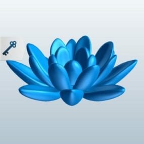 Modello 3d del fiore di loto dello stagno