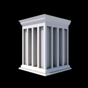 Model 3D historycznej świątyni greckiej