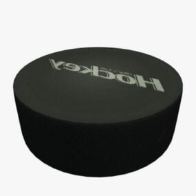 Modello 3d del disco da hockey sportivo