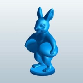 Rabbit Holding Eggs 3d model