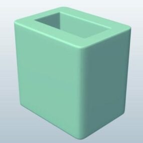Rechteckiger Topf 3D-Modell