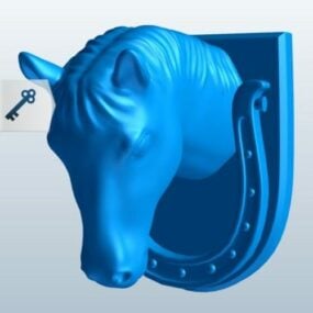 مطرقة باب على شكل حصان نموذج ثلاثي الأبعاد