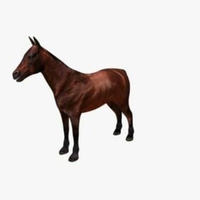 黄金の馬の置物装飾3Dモデル