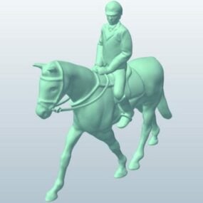 Model Olahraga Penunggang Kuda 3d