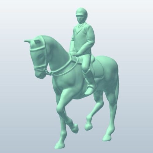 Horse And Rider Lowpoly