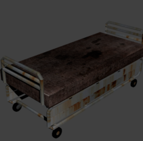 Old Hospital Bed 3d model