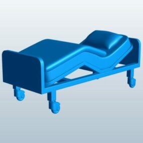 Hospital Bed Lowpoly 3d model