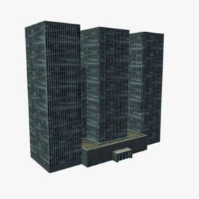 Modelo 3d do edifício do hospital de alta ascensão