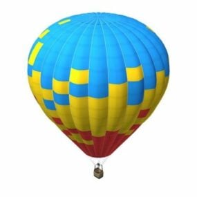 Model 3d Balon Udara Panas Terbang