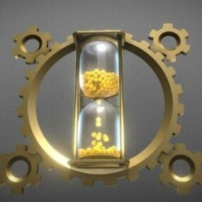 Hourglass Clock 3d model