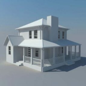 مدل سه بعدی خانه دو طبقه
