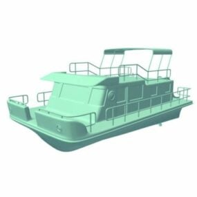 ハウスボート3Dモデル