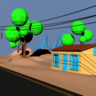 House With Tree Lowpoly